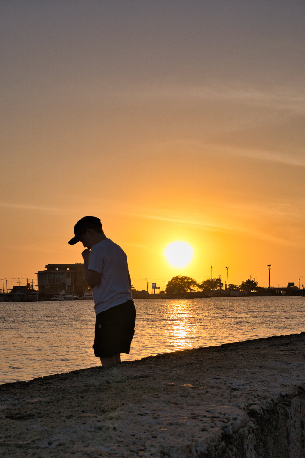 Silhouetted Heritage: Dusk in Cartagena