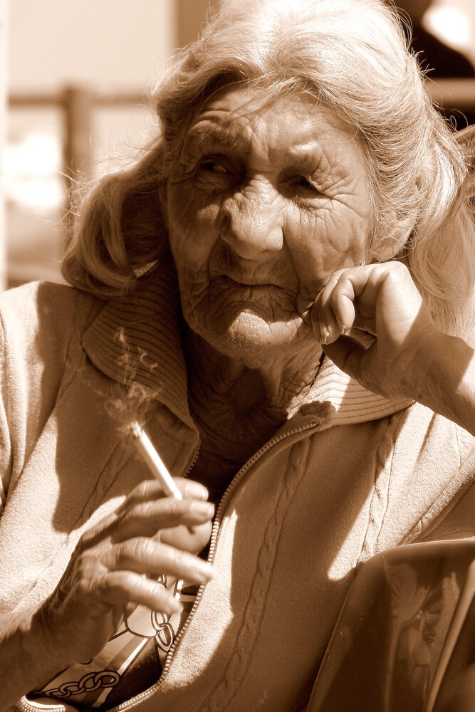 Thoughtful smoke