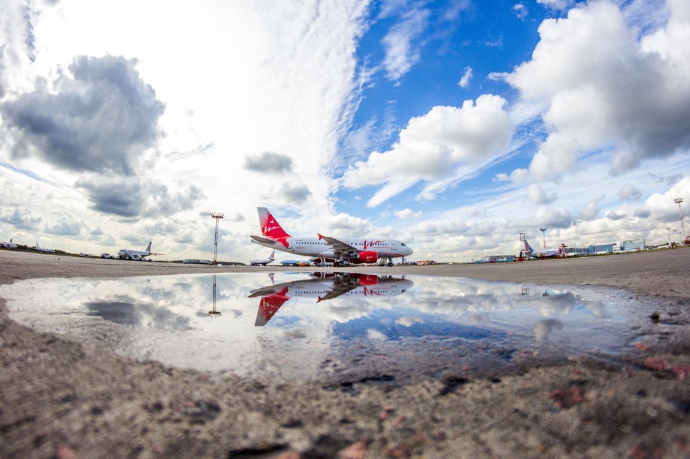 Airbus A319 Вим Авиа отдыхает после полета