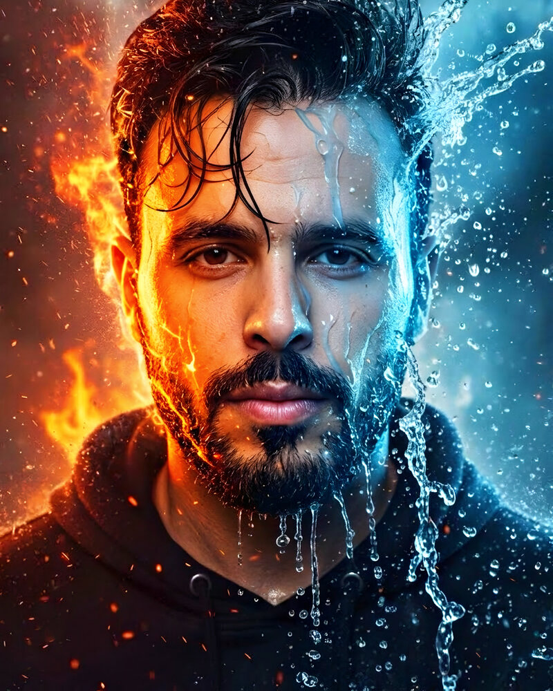The Gaze of Contrast: Between Blazing Fire and Chilly Water