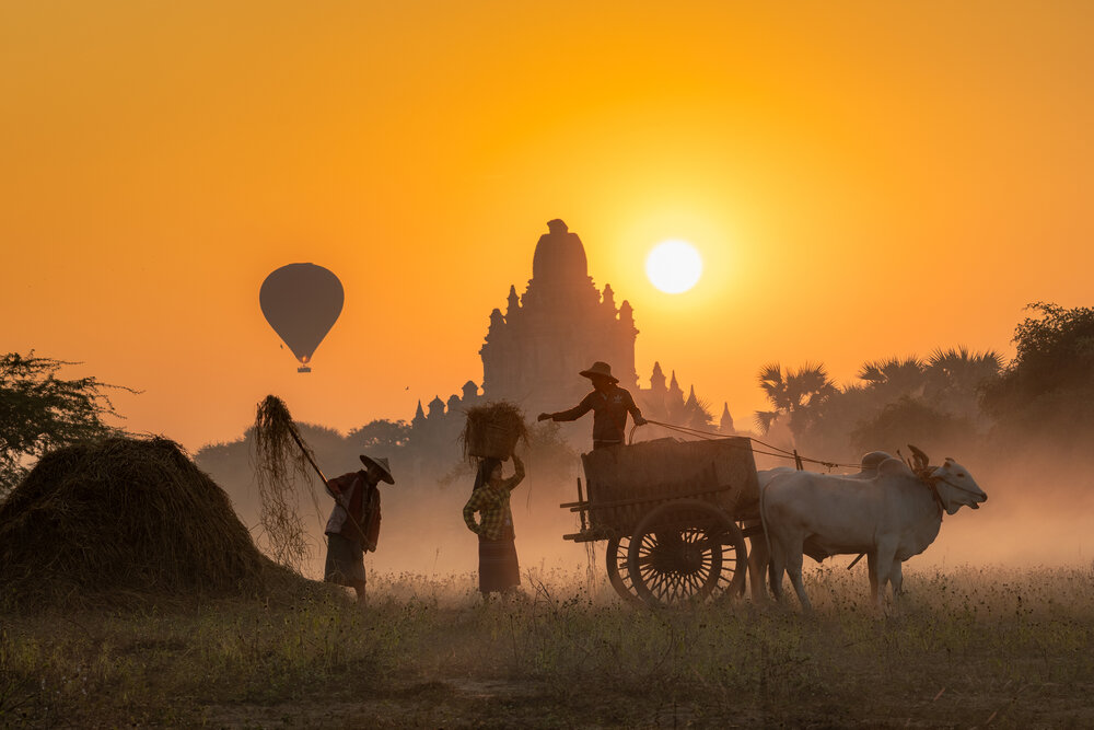 Morning time in Bagan, Myanmar
