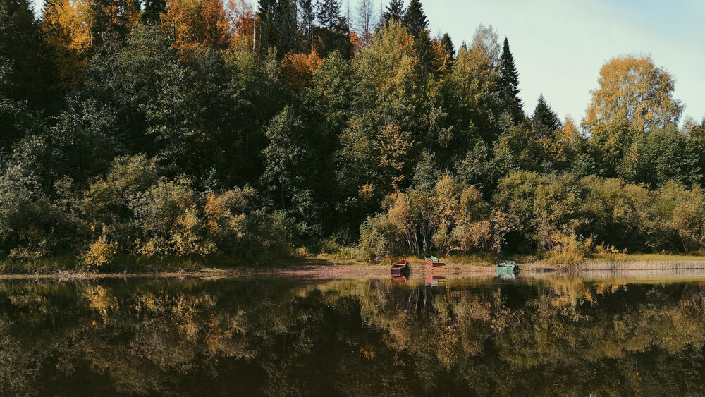 Отражение осени. Тихий берег