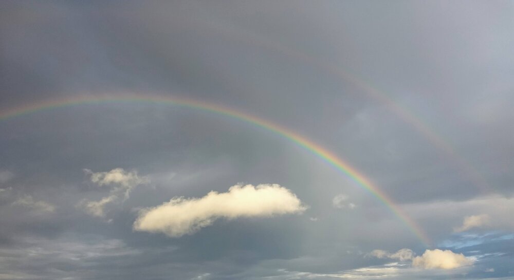 Rainbow and clouds