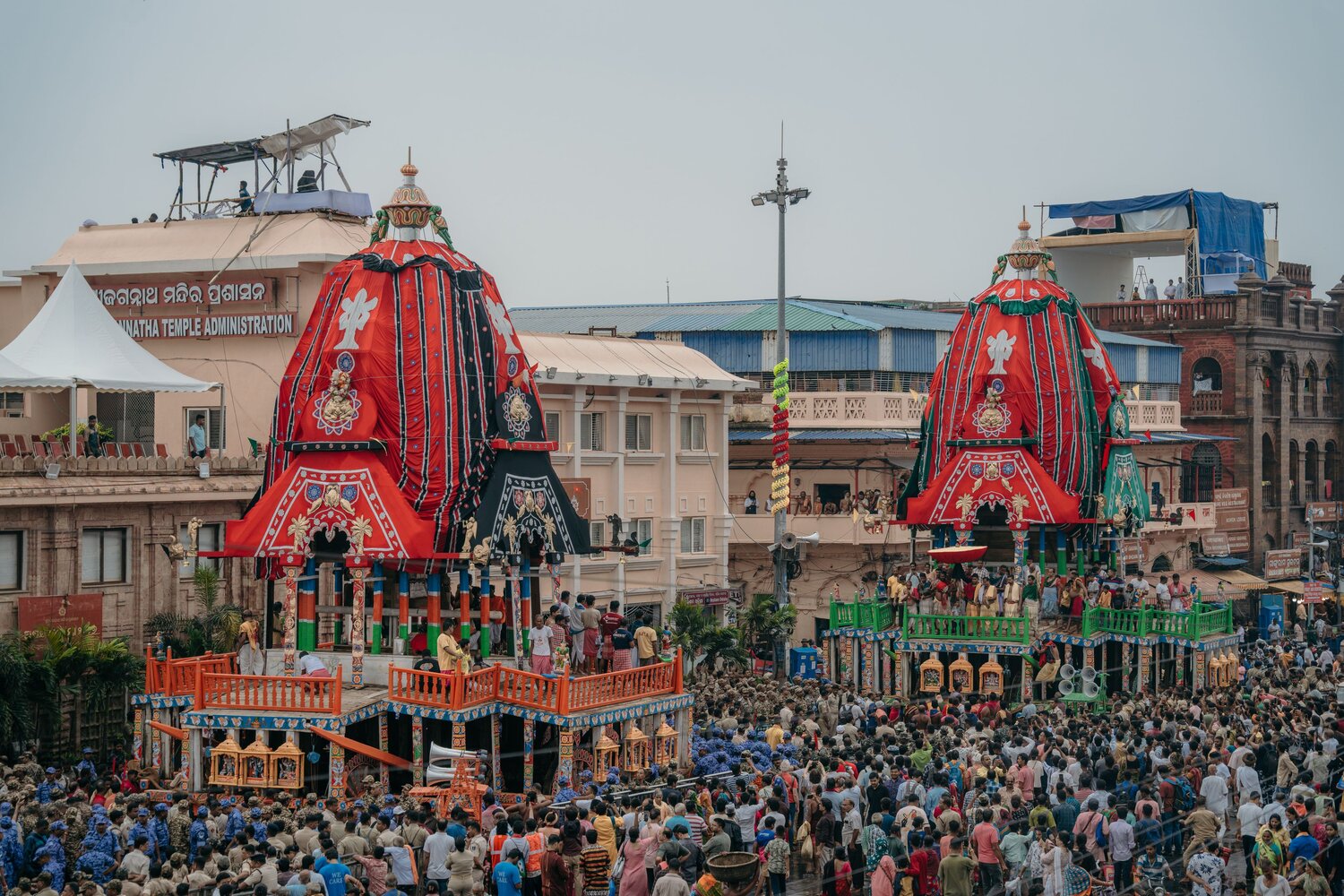 Grand Chariots of the Puri Rath Yatra Festival
