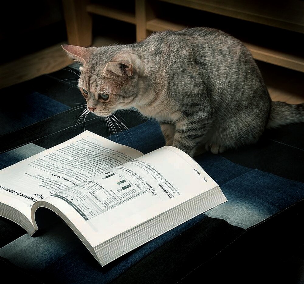 Котик с книгой