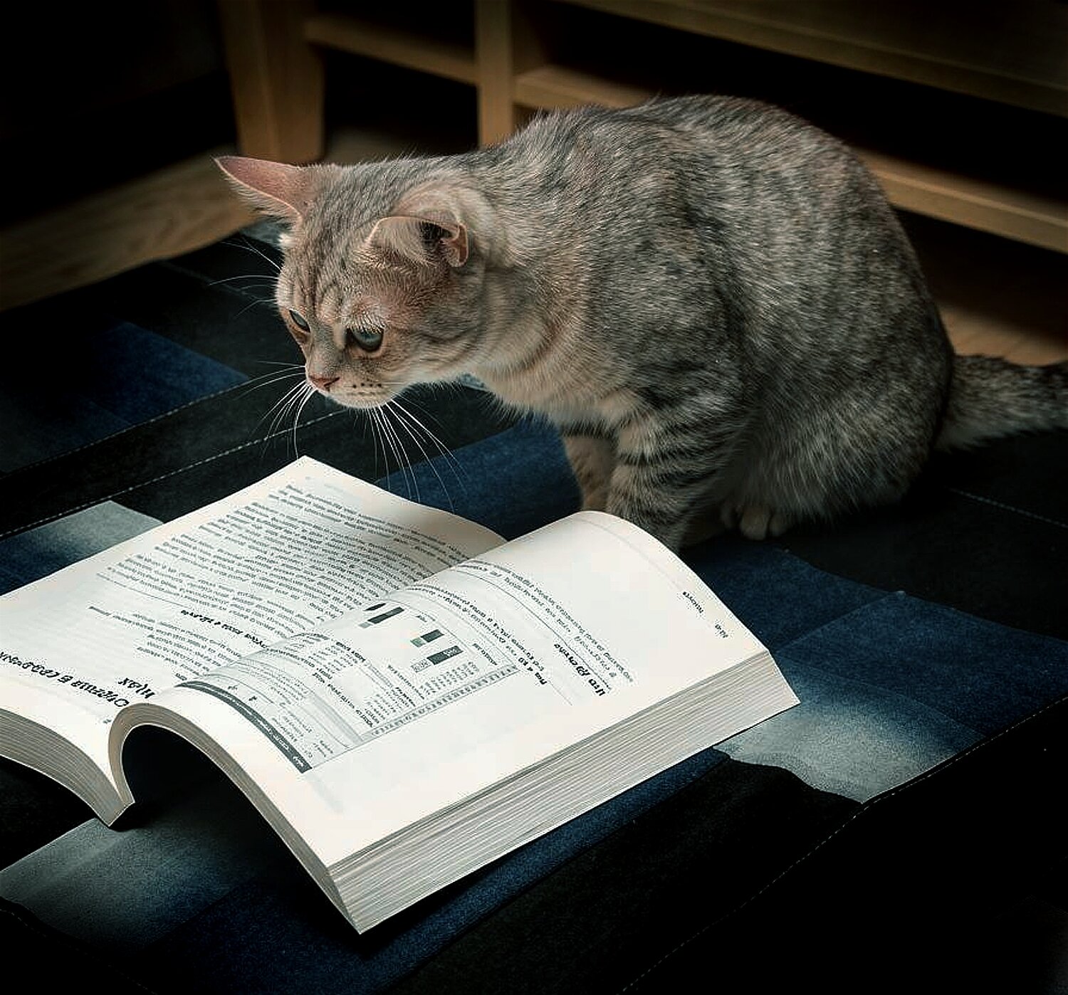 Котик с книгой