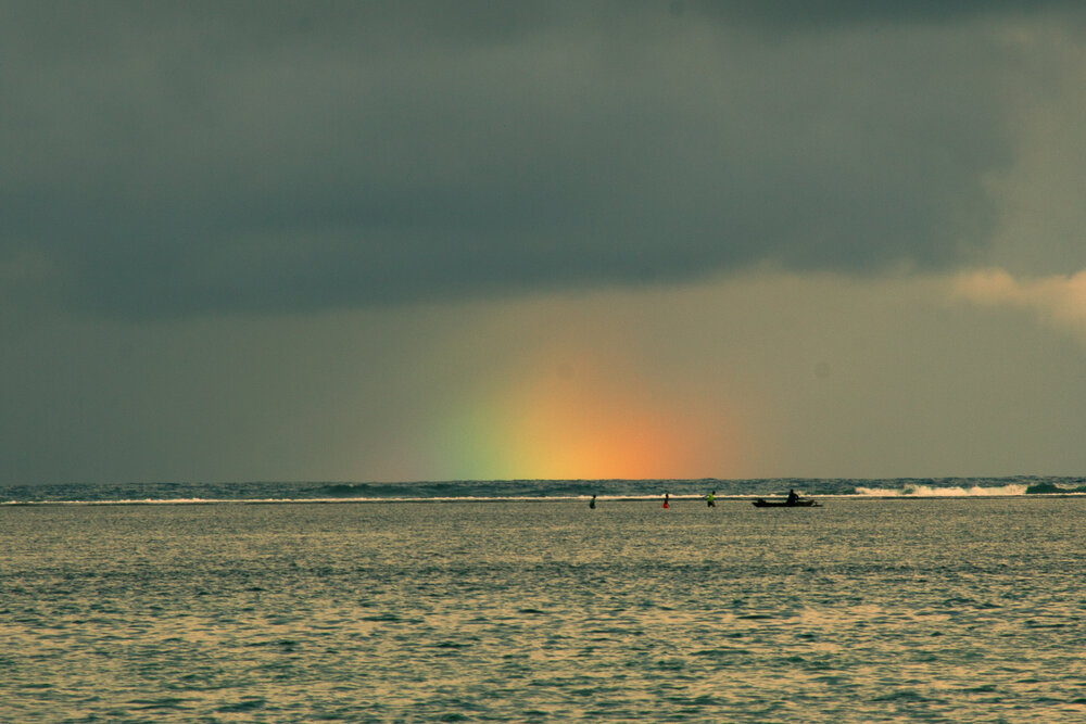 The rainbow and ocean