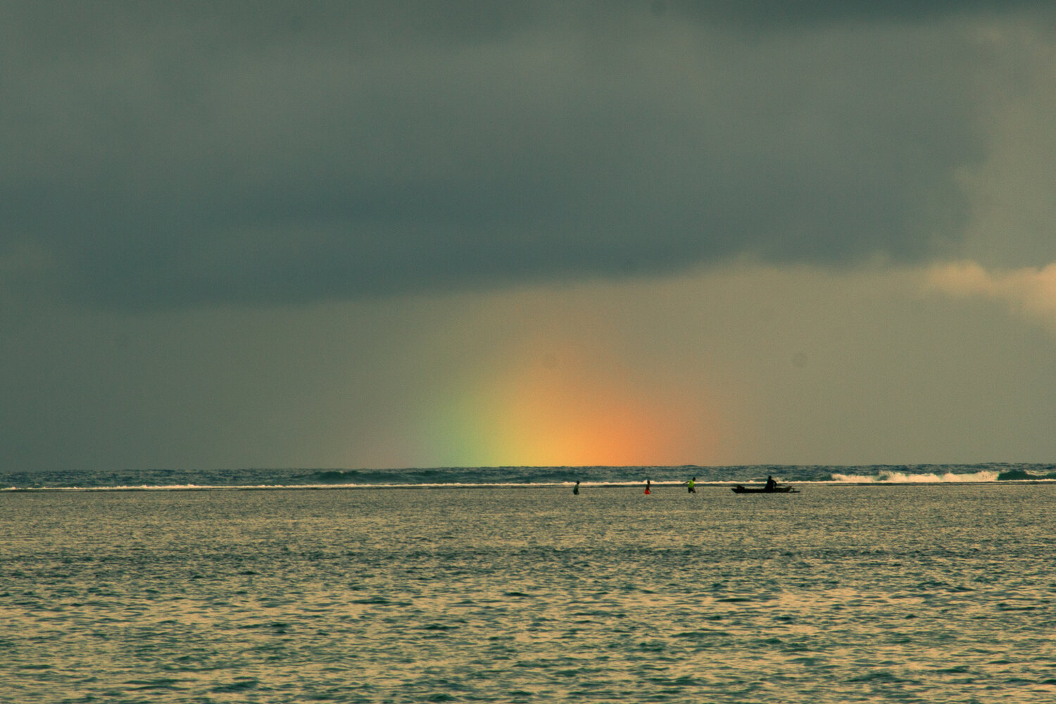 The rainbow and ocean