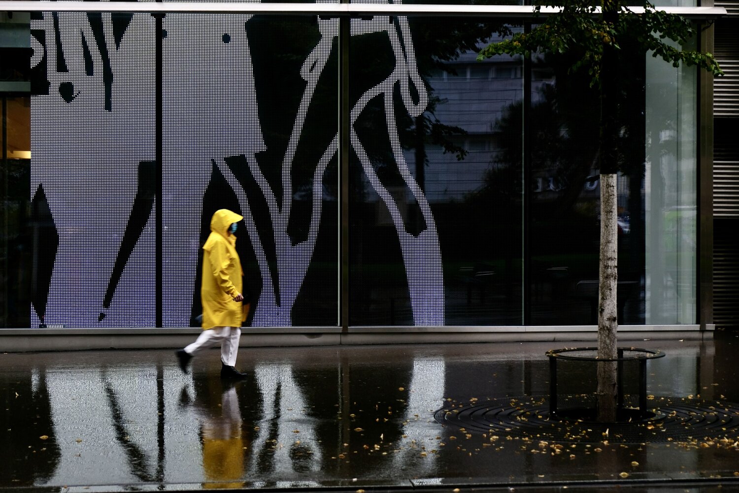 Yellow rain coat
