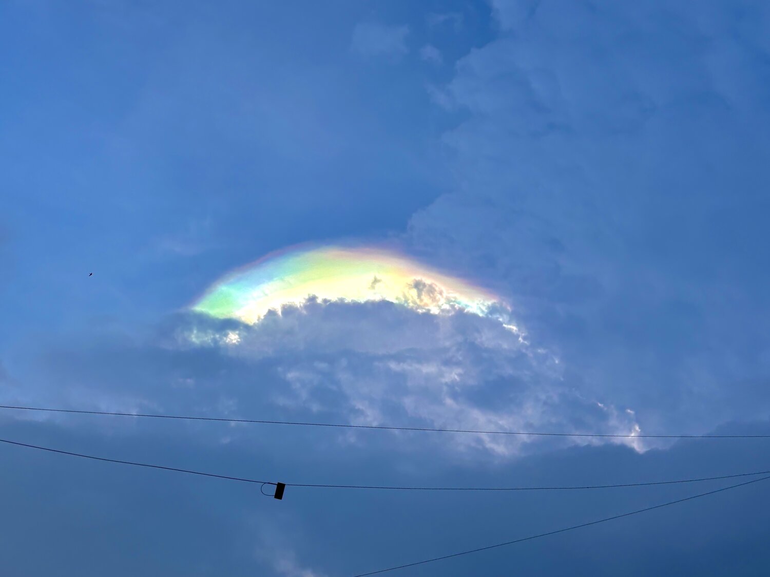 The Crown of Light - Iridescent Cloud Over Blue