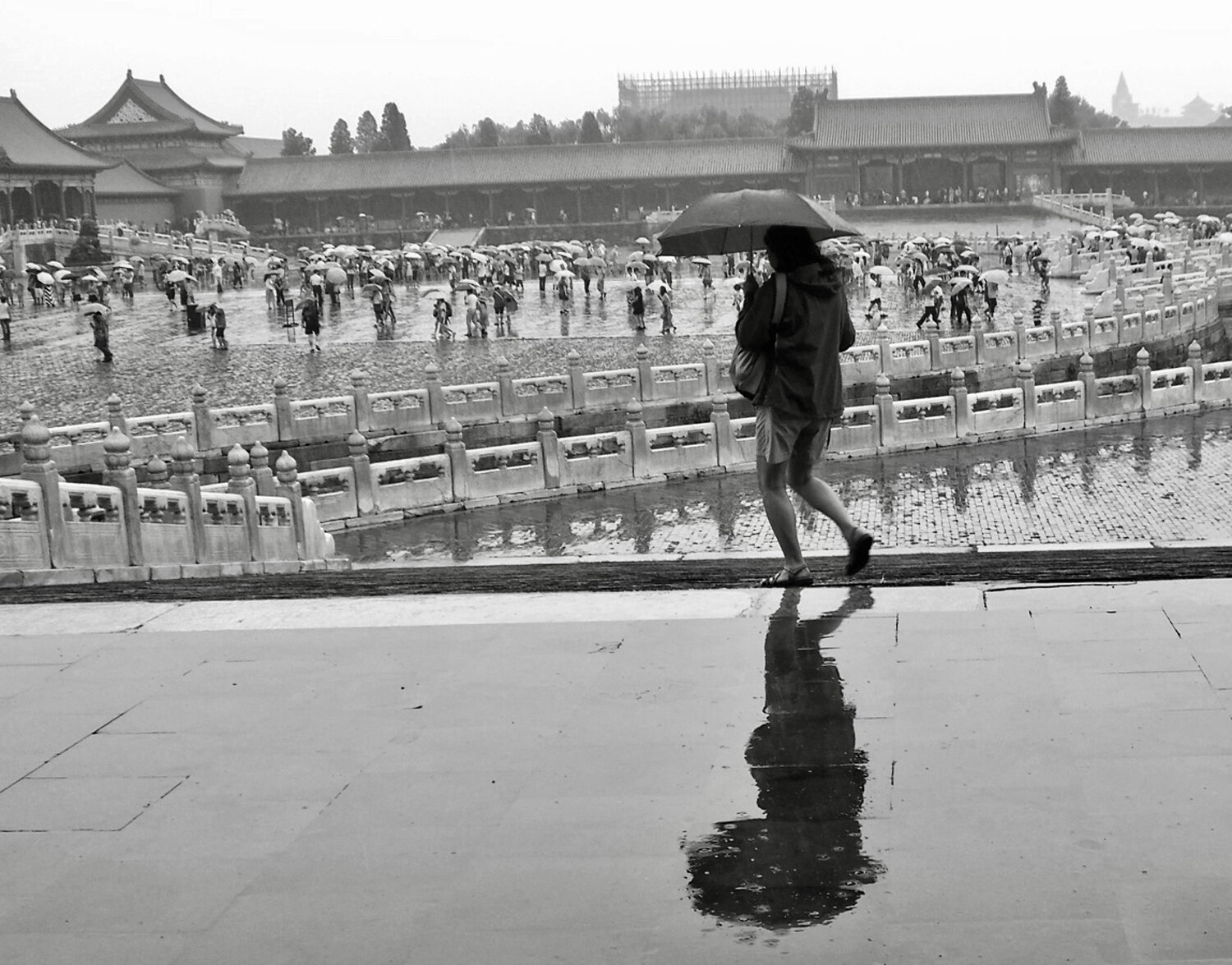 Andando bajo la lluvia