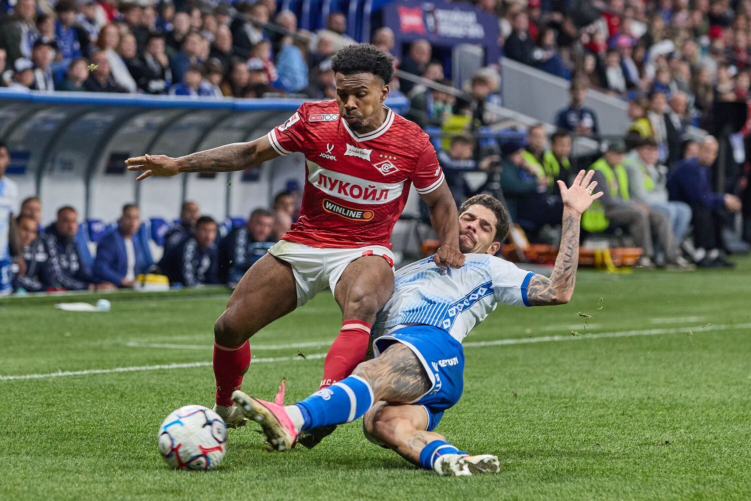 The moment of the tackle