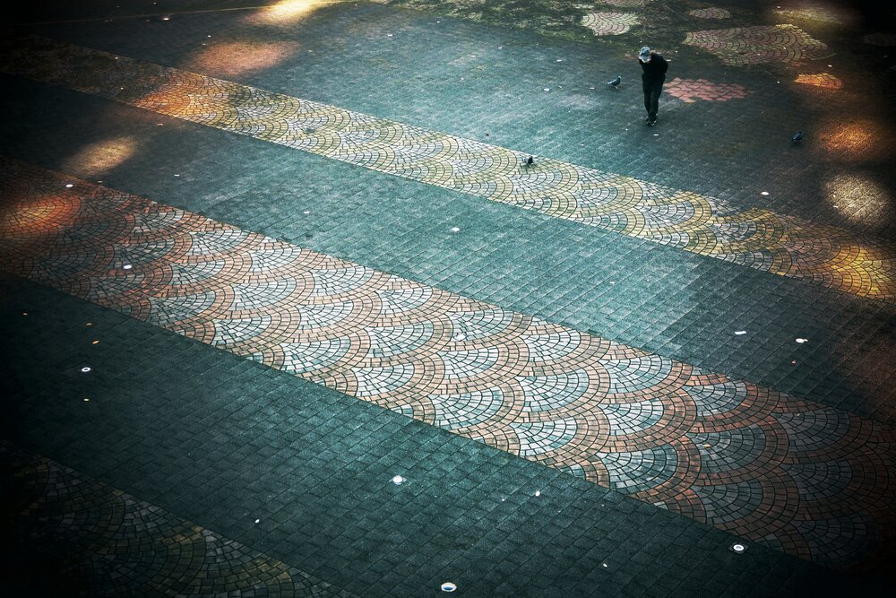 A Man Walking Alone