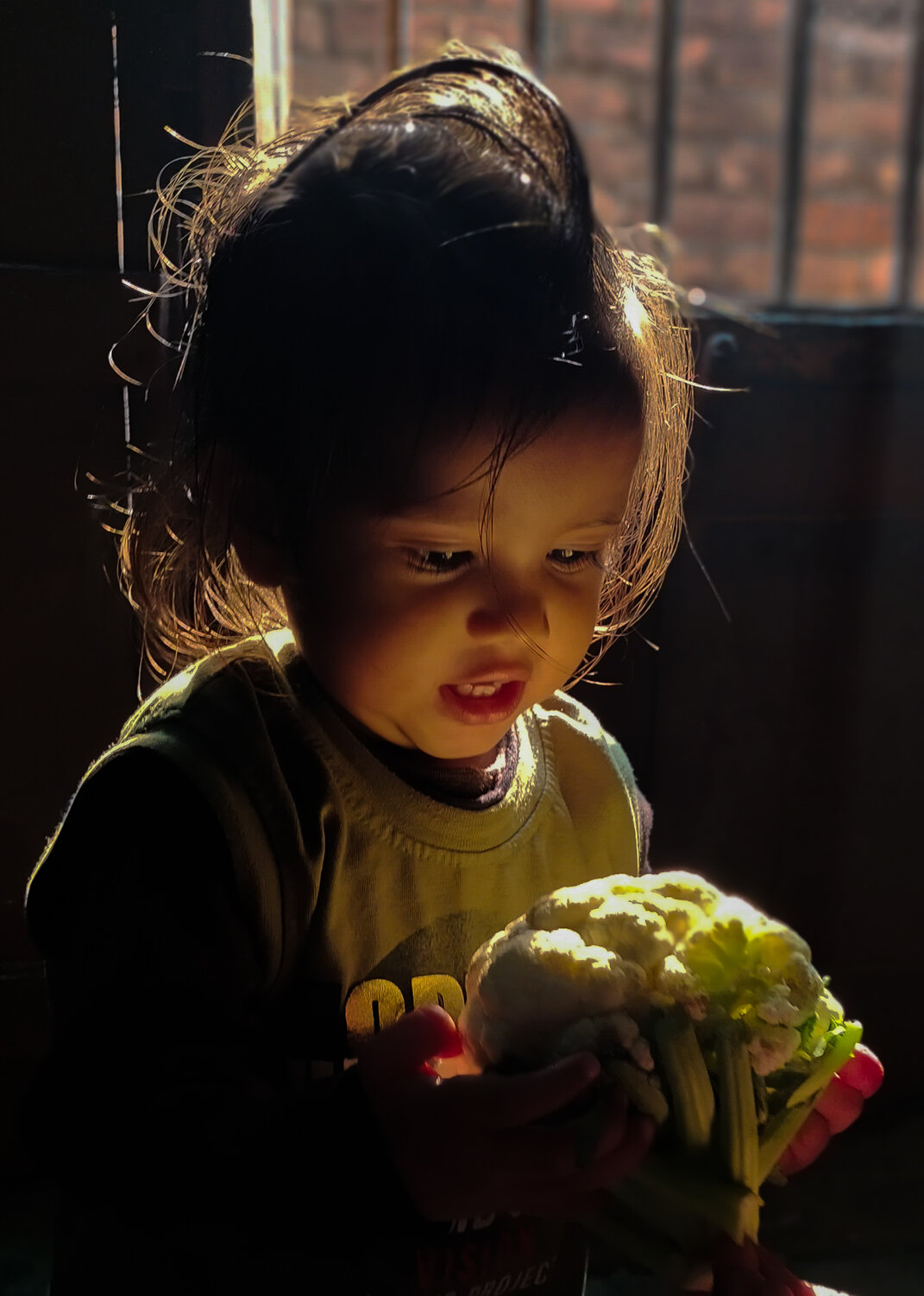 The girl with cauliflower