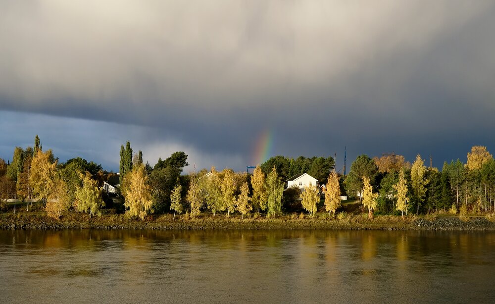 Rain and rainbow