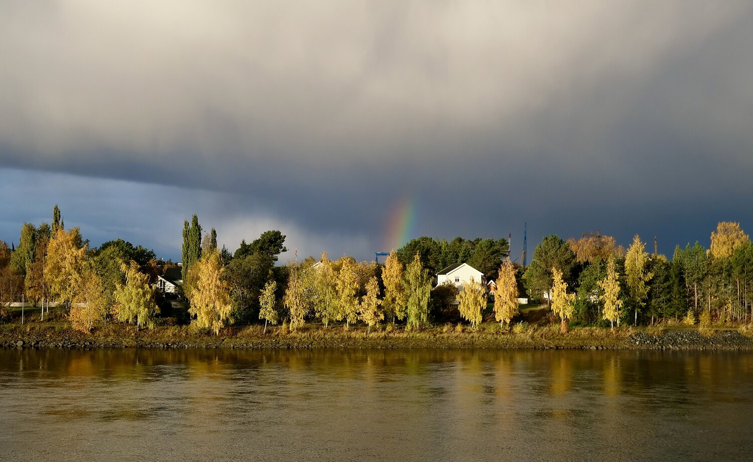 Rain and rainbow