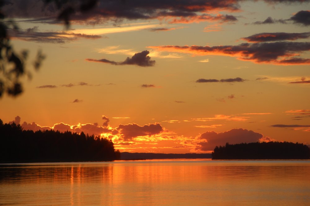 Карелия.Вечер на Сямозере.