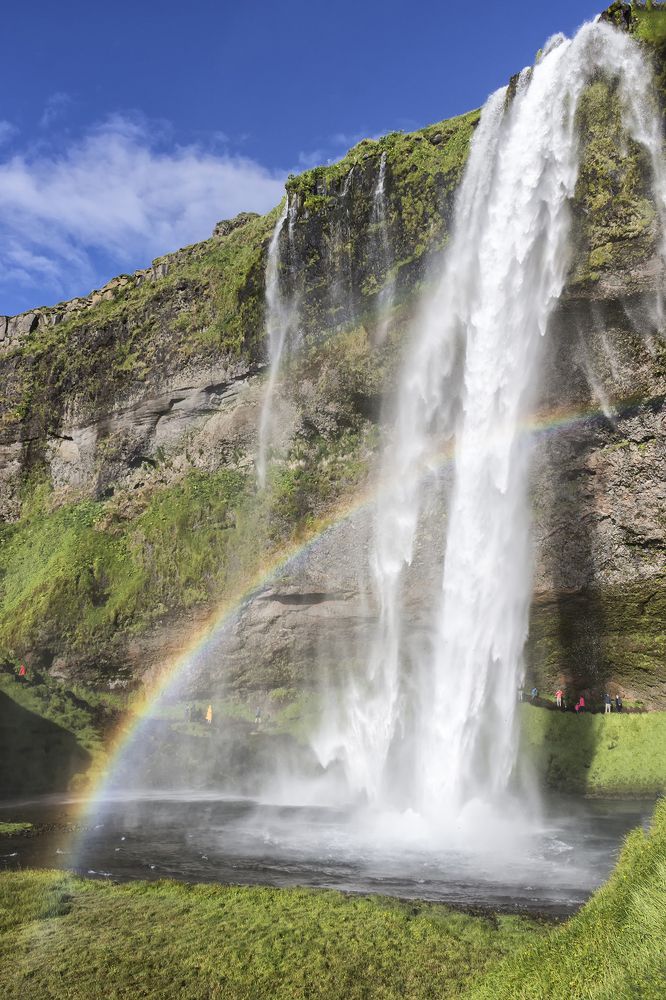 Waterfall Seljalandsfoss.Iceland