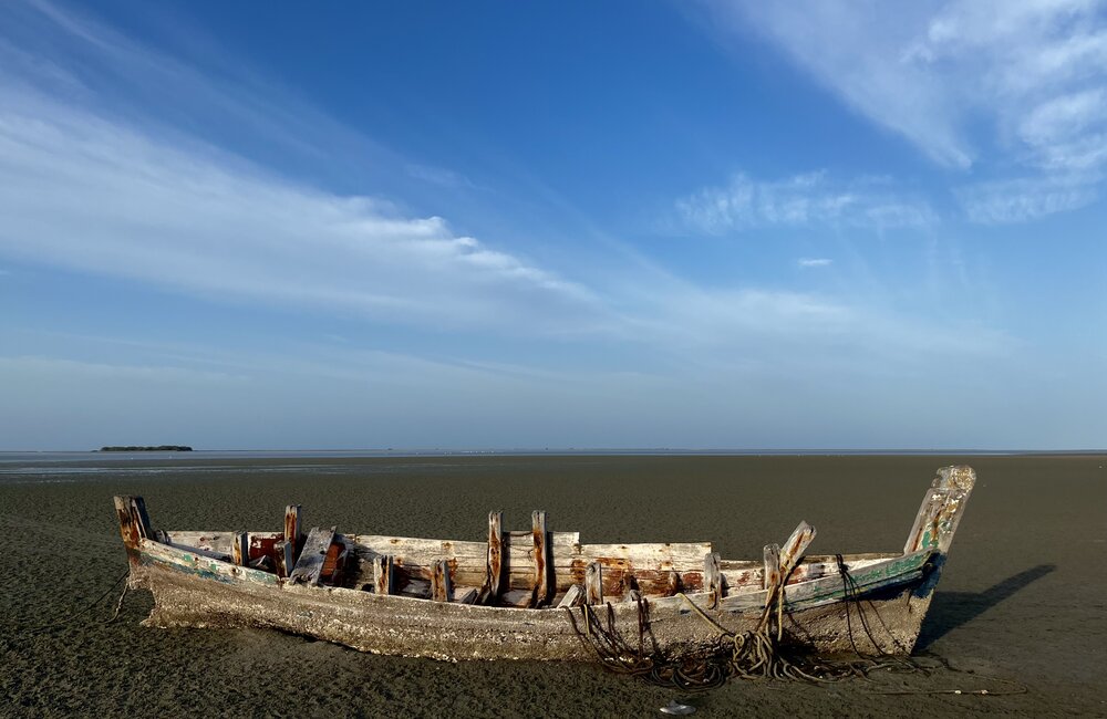 Wrecked boat