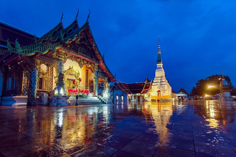 The Night Cityscape of Sakon Nakhon