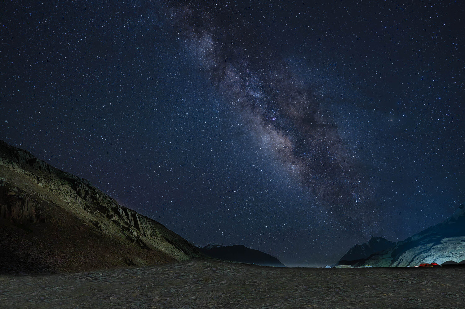 Midnight in the mountains