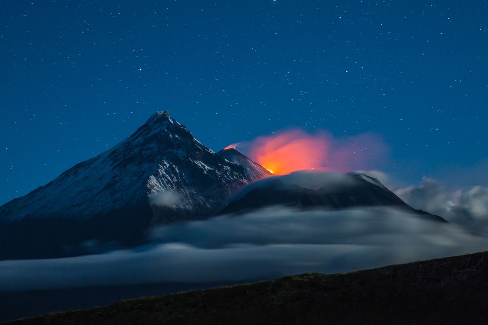 Ключевская. Извержение.