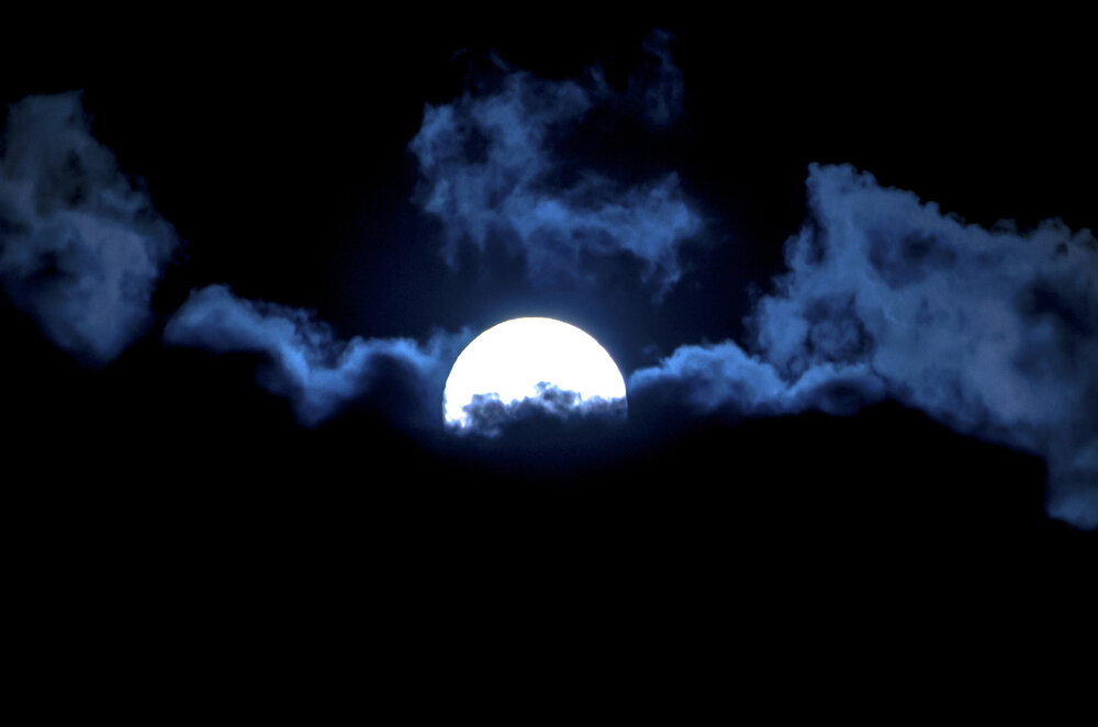Full Moon And Clouds
