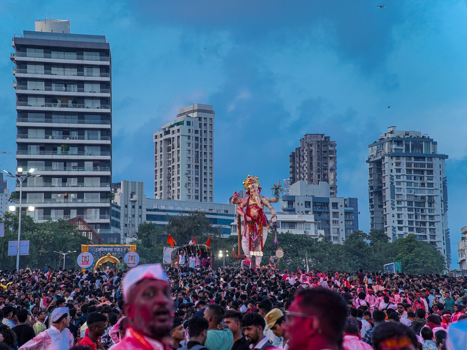 Ganesh Visarjan Procession at Girgaon Chowpatty