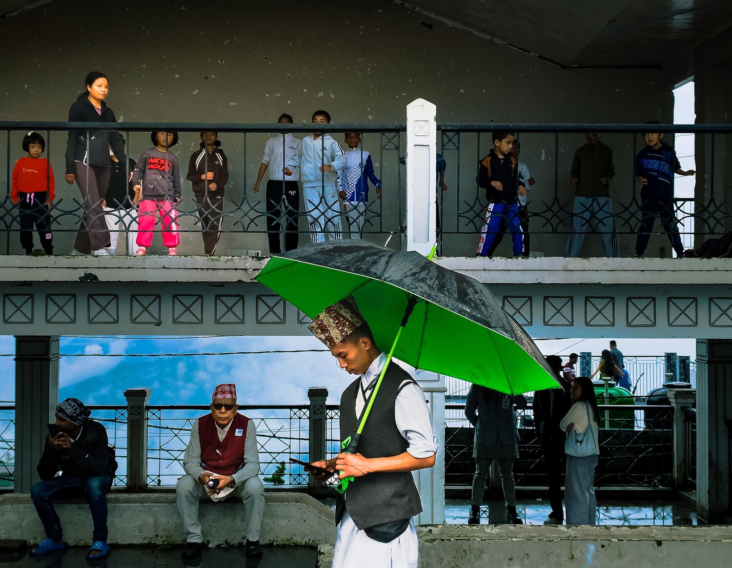 A splash of color in a rainy routine.
