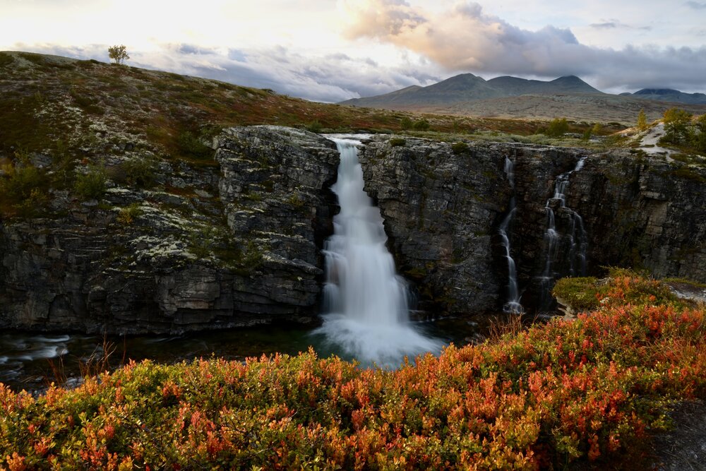 Autumn waterfall