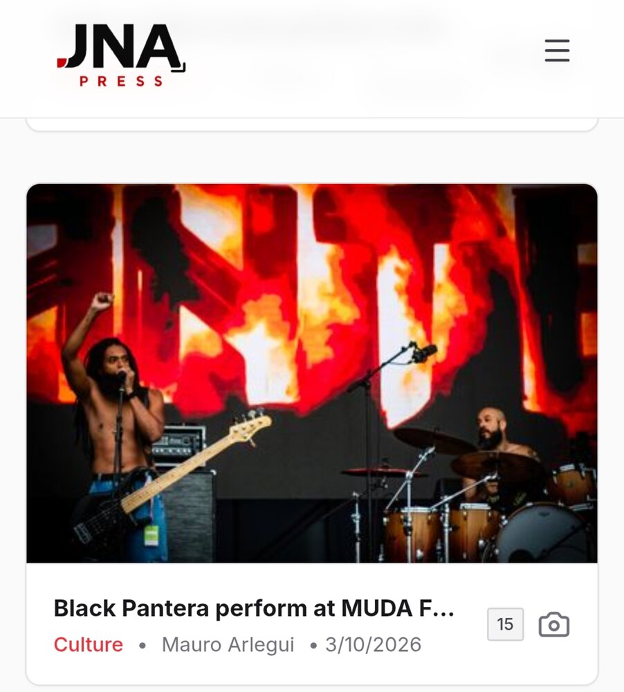 Black Pantera perform at MUDA Festival – Estadio Nacional, Santiago, 3 October 2026 Black Pantera se presenta en el Festival MUDA – Estadio Nacional, Santiago, 3 de octubre 2026