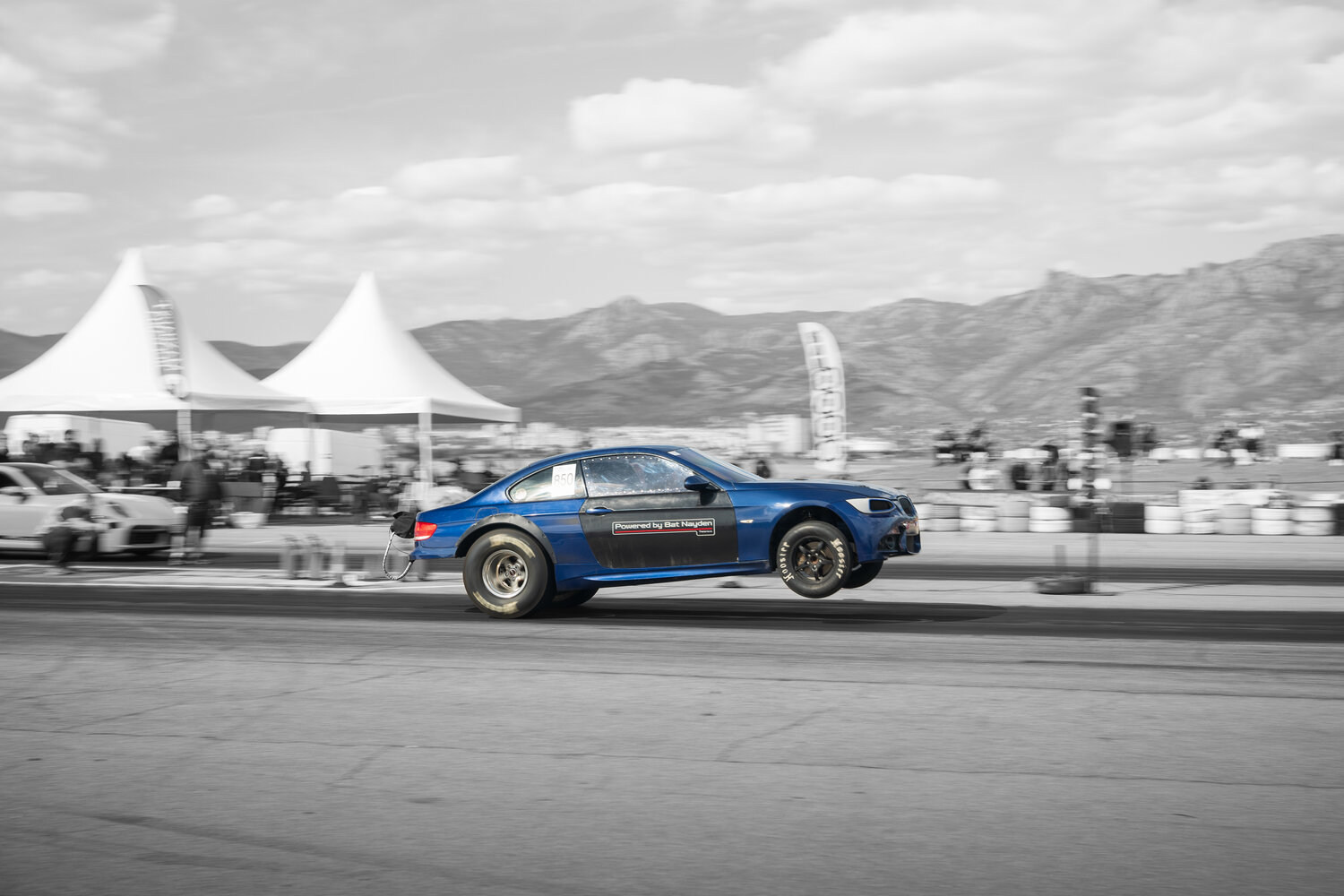 Car doing wheelie