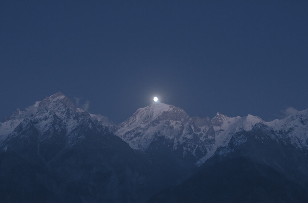 Full Moon on Mt. Kinnaur Kailash