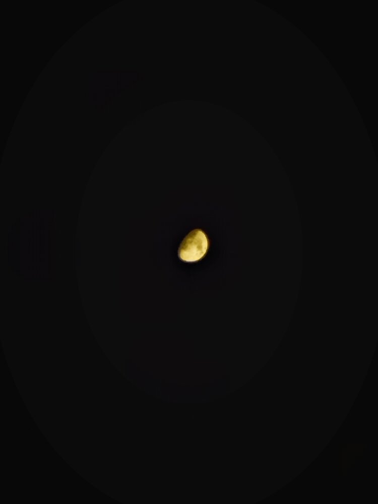 Golden Gibbous Moon