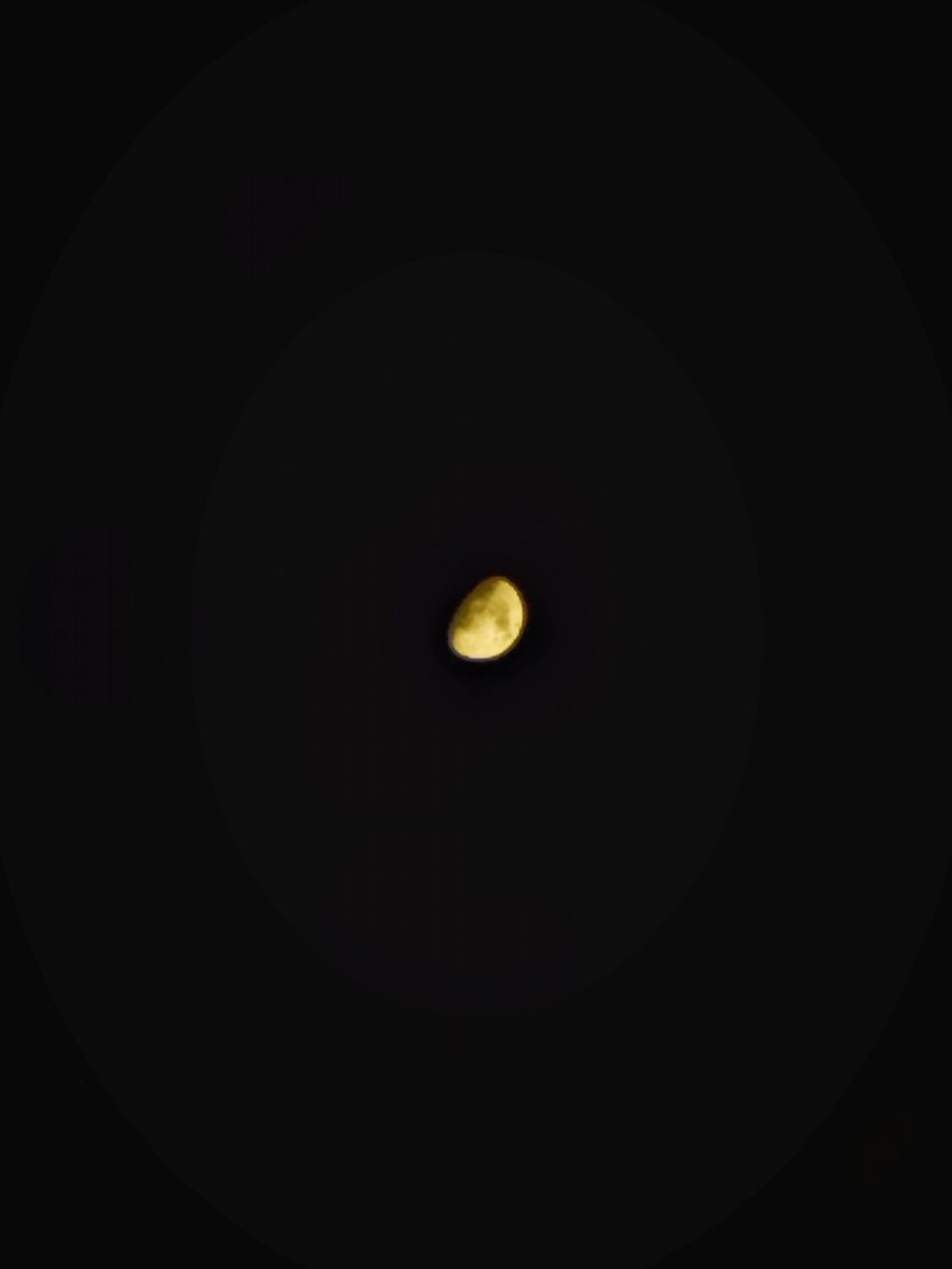 Golden Gibbous Moon