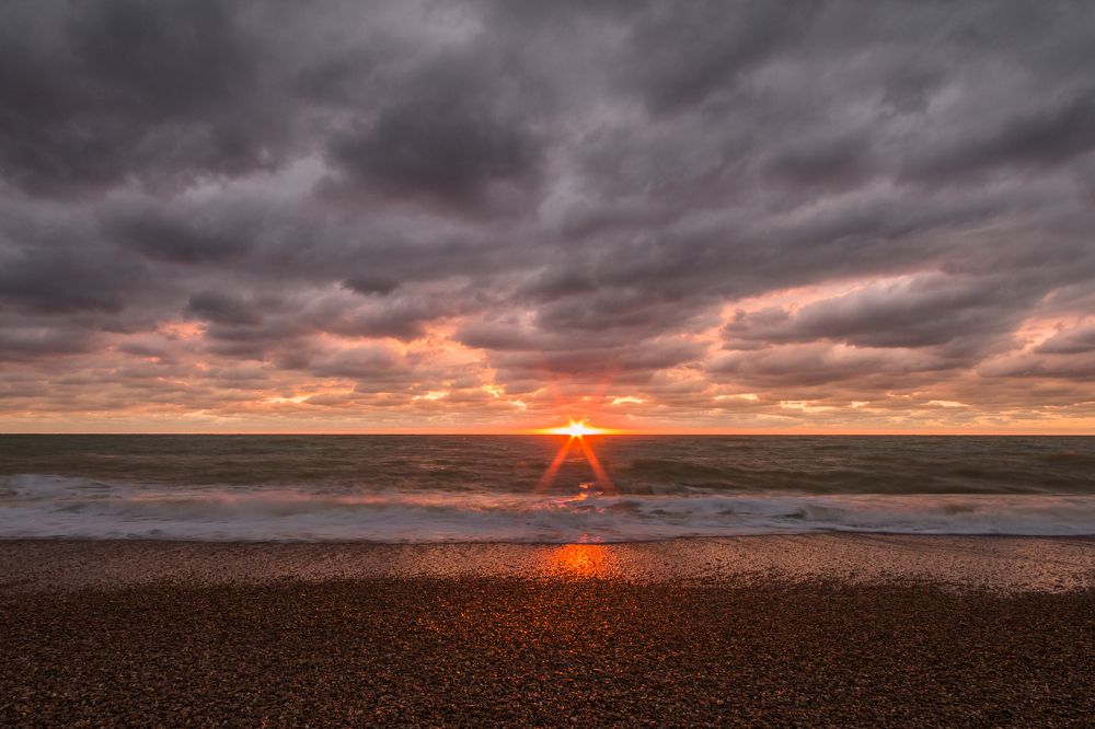 Закат на море