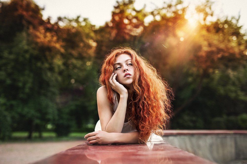 Redhead sunset