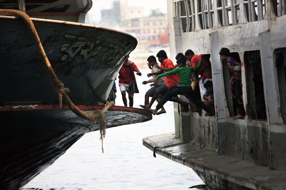 Jumping people. Bangladesh 2016