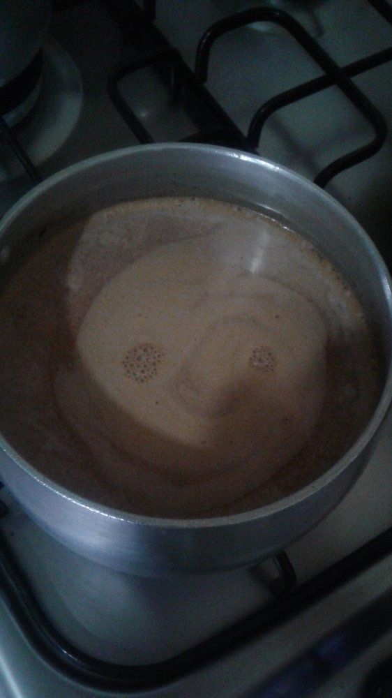 Варим какао и улыбаемся...
