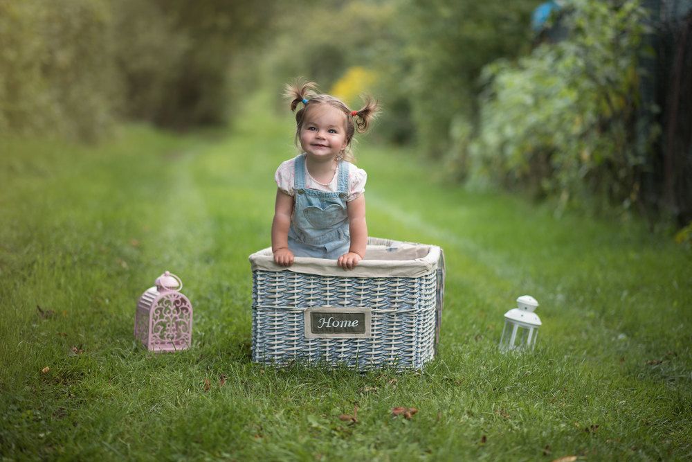 Baby girl in the basket