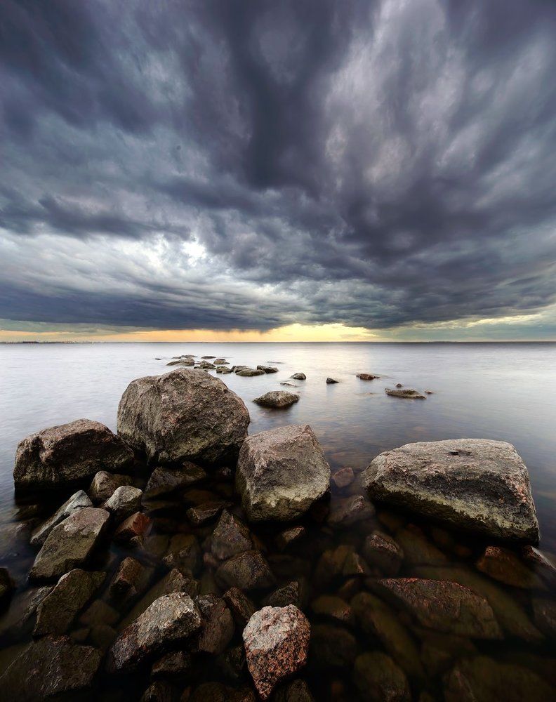 Закат на заливе