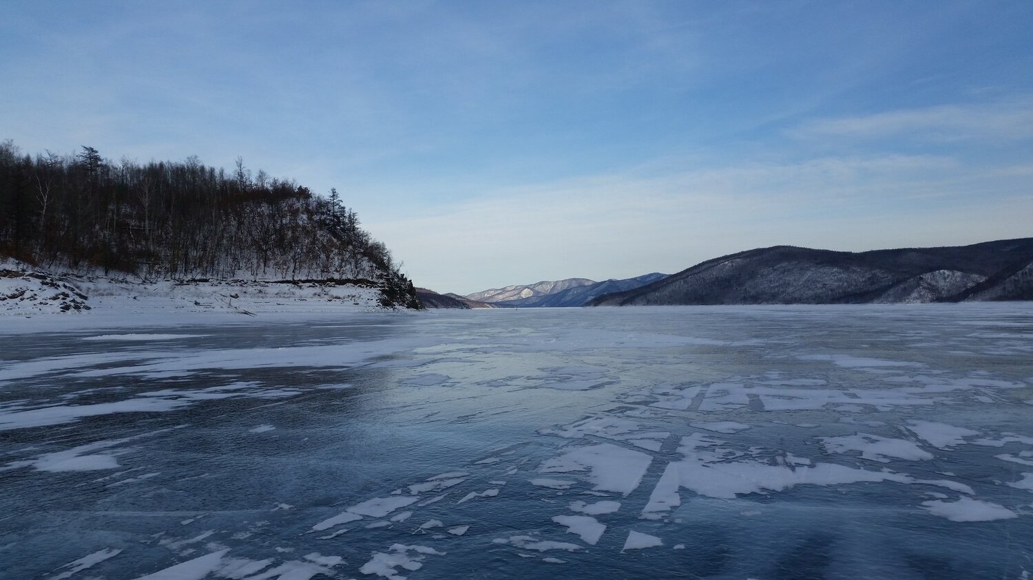 Зейское водохранилище зимой
