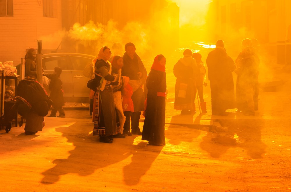 法事活动中的牧民The ritual activities of herdsmen