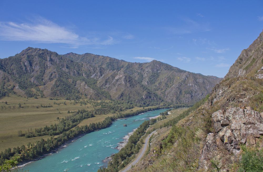 Река Катунь. Пейзажи Горного Алтая.