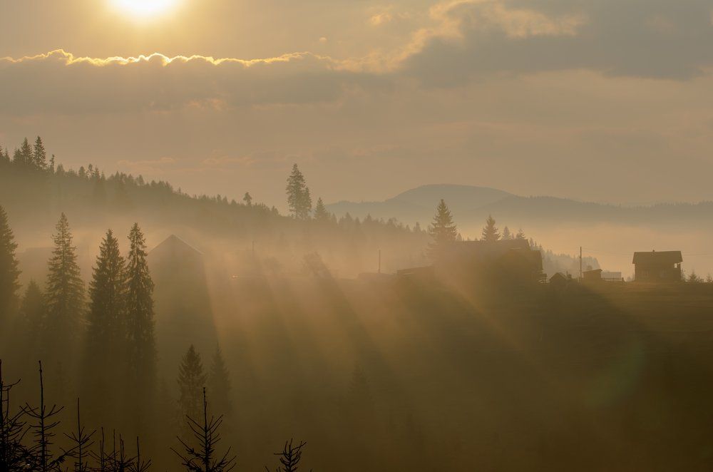 Рассвет в Карпатах