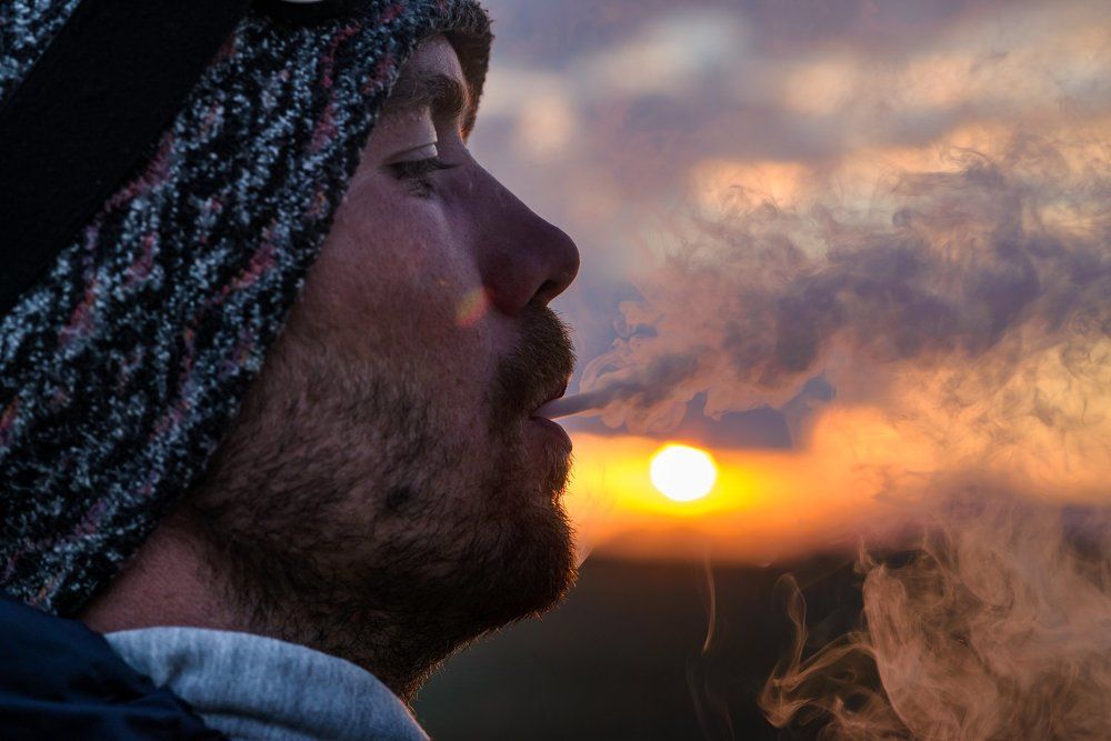 Портрет за закате в пару