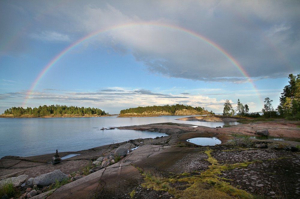 Радужный вечер. Ладожские шхеры.