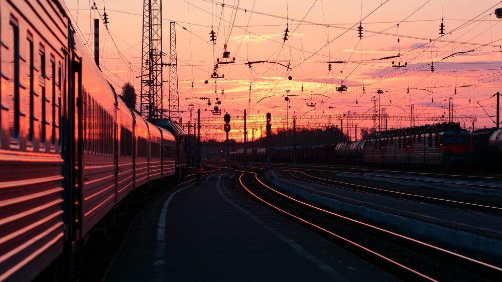 Закат на станции