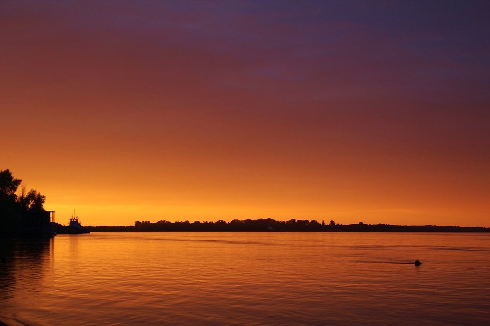 Закат. Август. Набережная Камень-на-Оби