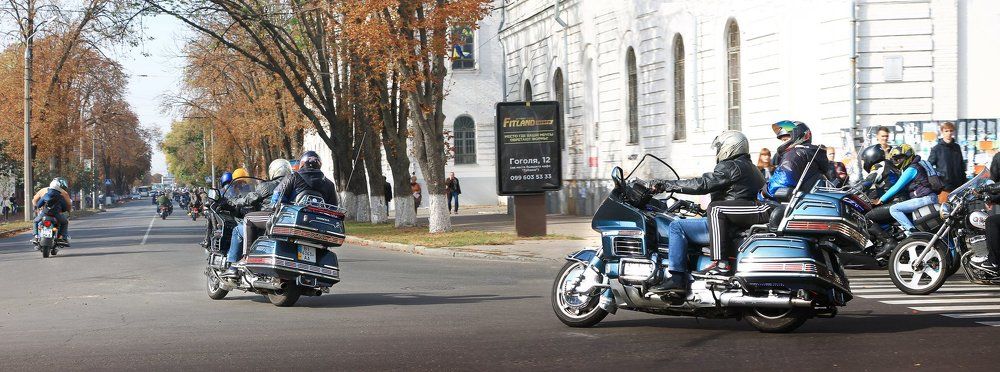 Парад байкеров   в Полтаве.